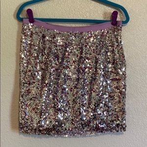 J. Crew Sequin Mini Skirt